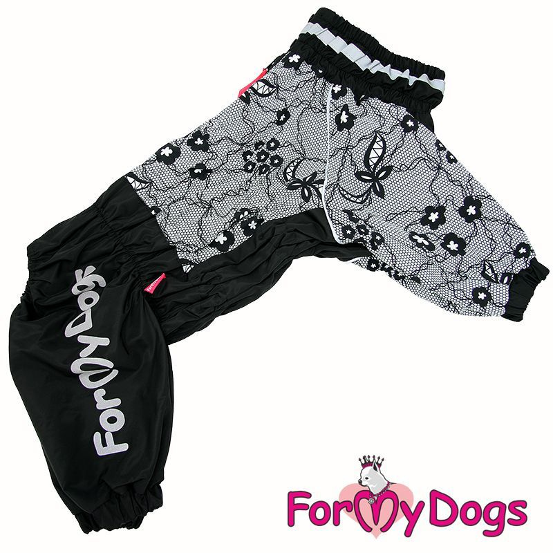 Дождевик для крупных пород собак ForMyDogs Кружево черный на девочку 640/3SS-2022F, Размер C3  #1