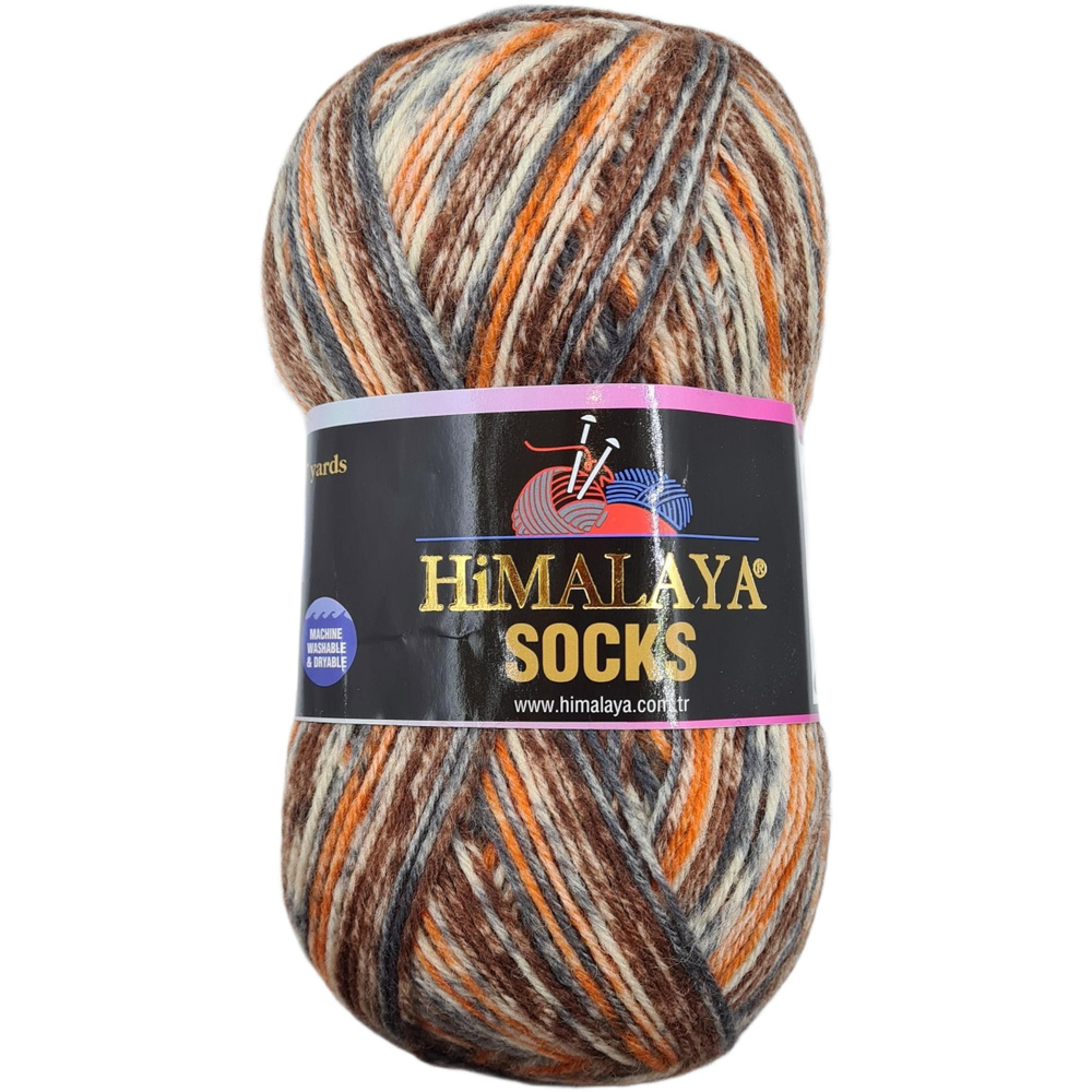 Пряжа HiMALAYA SOCKS (Хималая Сокс), цвет 160-03 разноцветный, 400 м, , нить - 2мм  #1