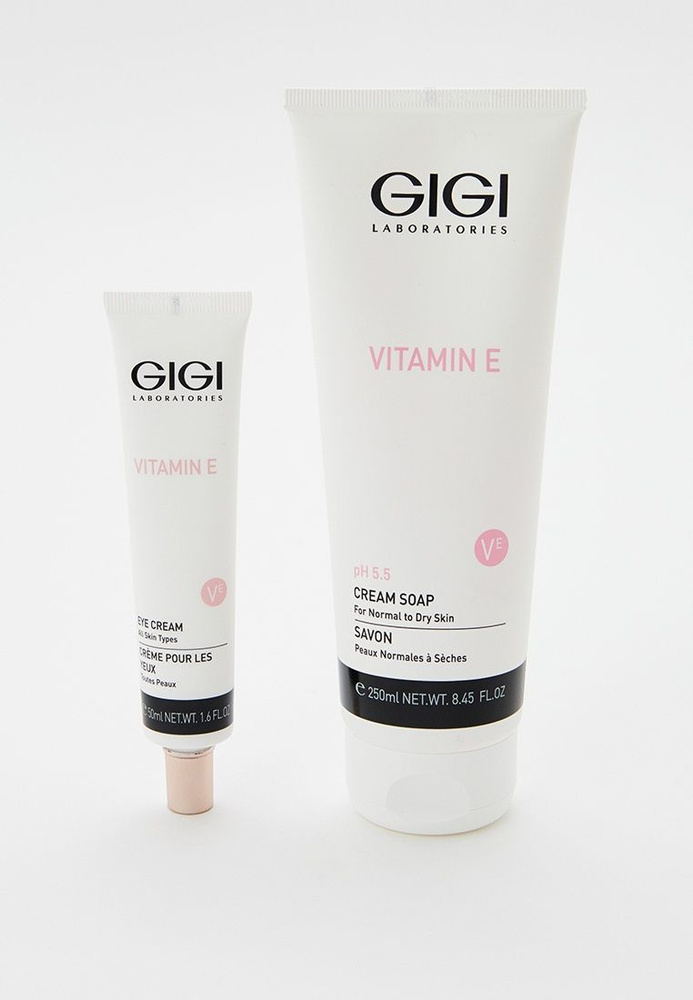 GIGI / Косметический набор Vitamin E для ухода за кожей / крем для век и косметическое мыло для умывания #1