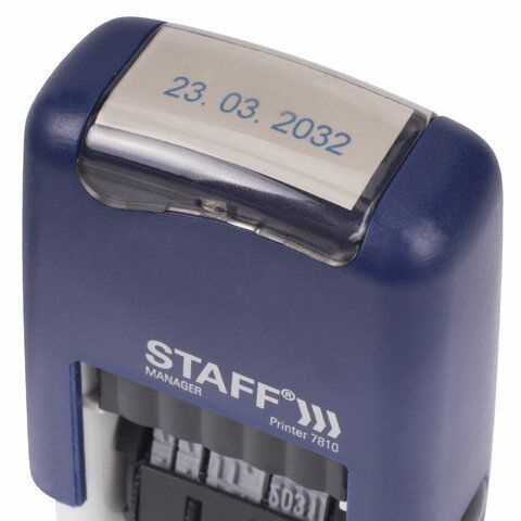 Датер-мини STAFF, месяц цифрами, оттиск 22х4 мм, "Printer 7810 BANK", 237433  #1