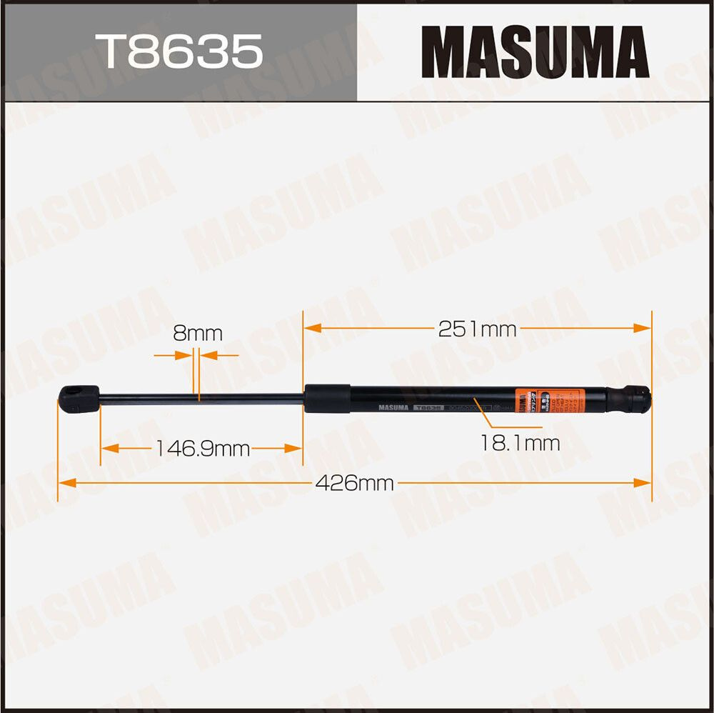 Упор газовый багажника L 426 mm Masuma T8635 #1