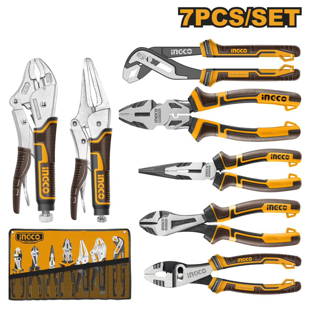 Набор шарнирно-губцевого инструмента INGCO COS23036 INDUSTRIAL 7 шт.  #1