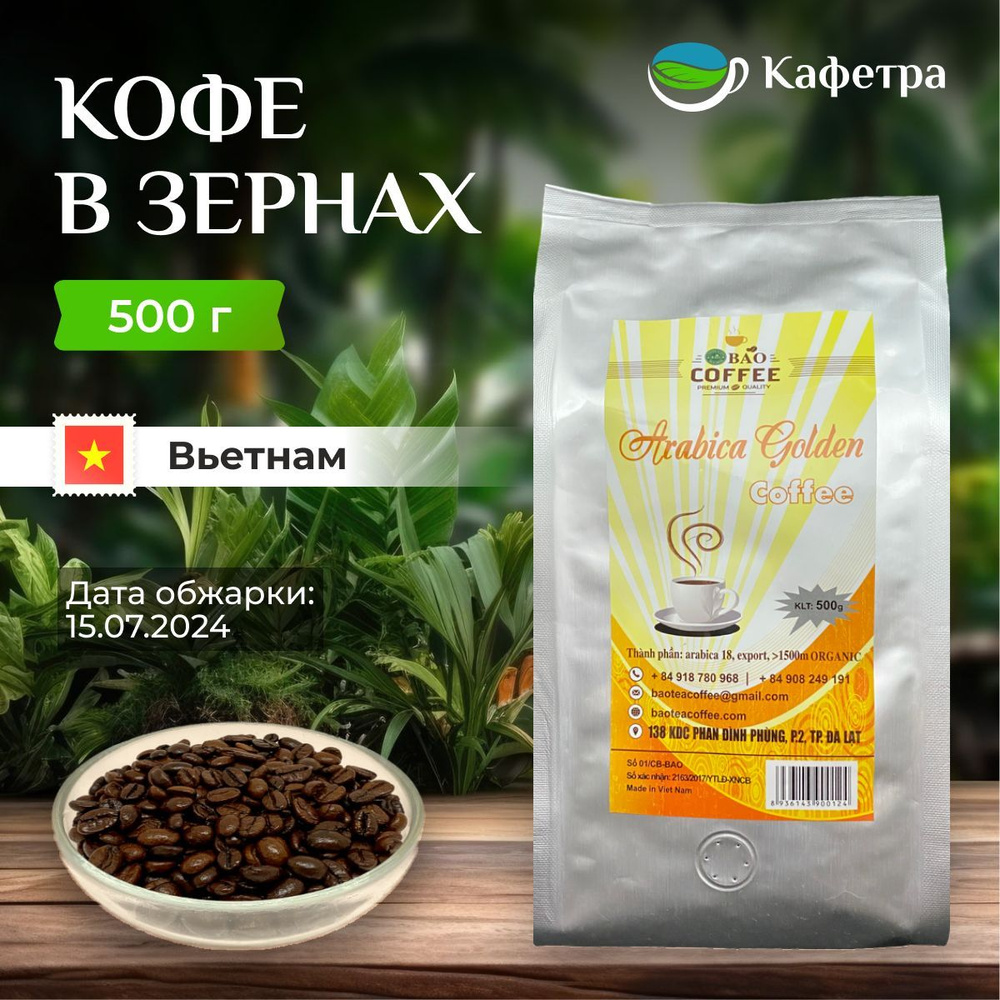 Вьетнамский кофе в зернах Арабика Голден (Arabica Golden) - BAO - 500г  #1