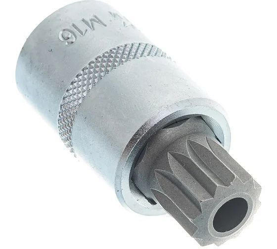 Дело Техники Головка со вставкой 1/2", SPLINE M16 с отверстием, длина 55мм  #1