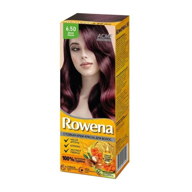 Крем-краска для волос Rowena "rowena" тон 6.50 дикая вишня #1