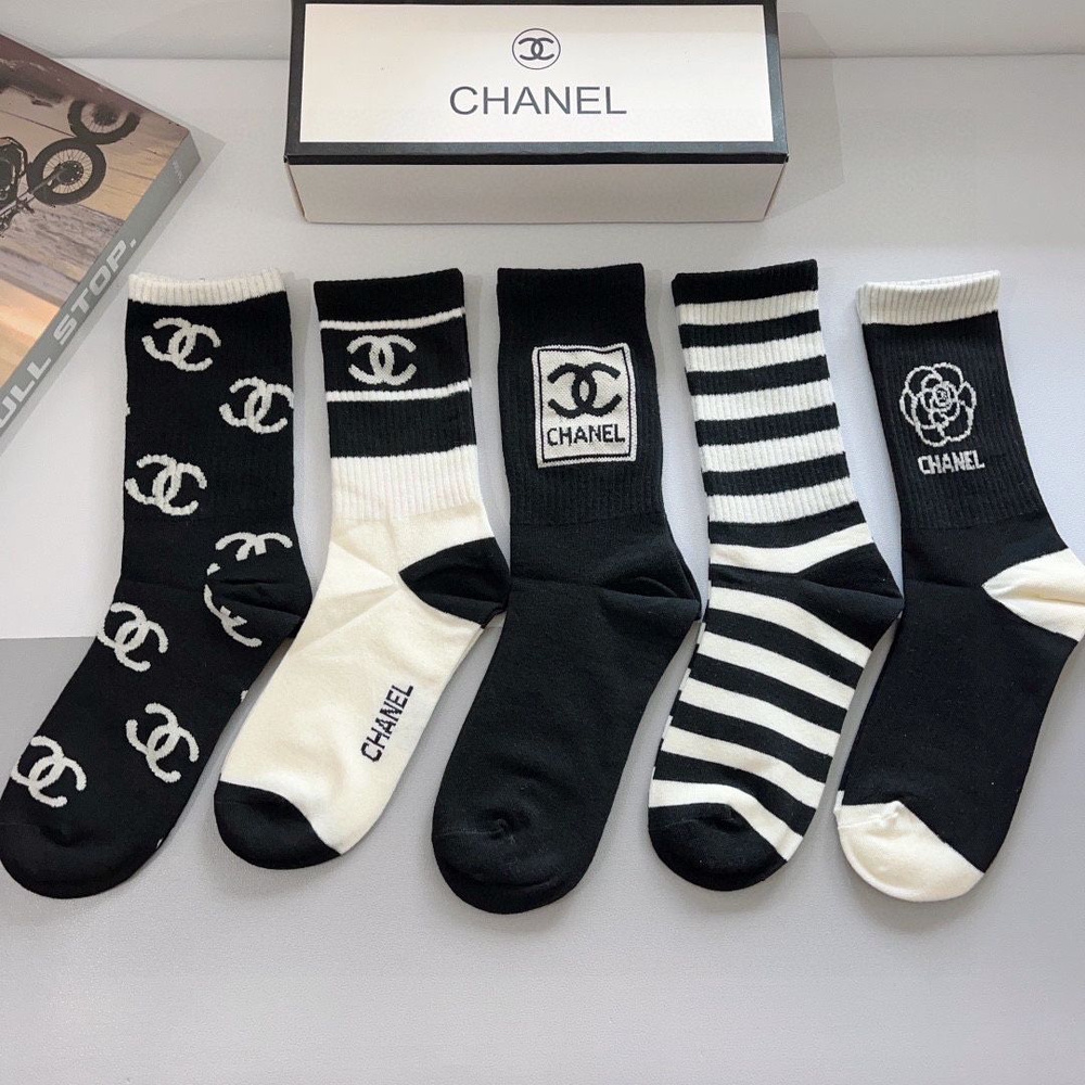 Комплект носков Chanel Комплект носков женские,мужские CHANEL, 5 пар  #1