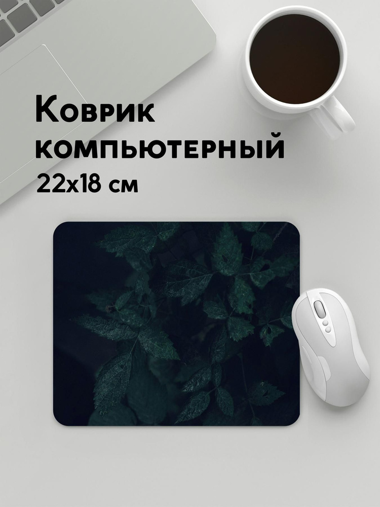 PANiN Коврик для мыши MousePad22x18WC_WC189948, черный матовый, черно-серый  #1