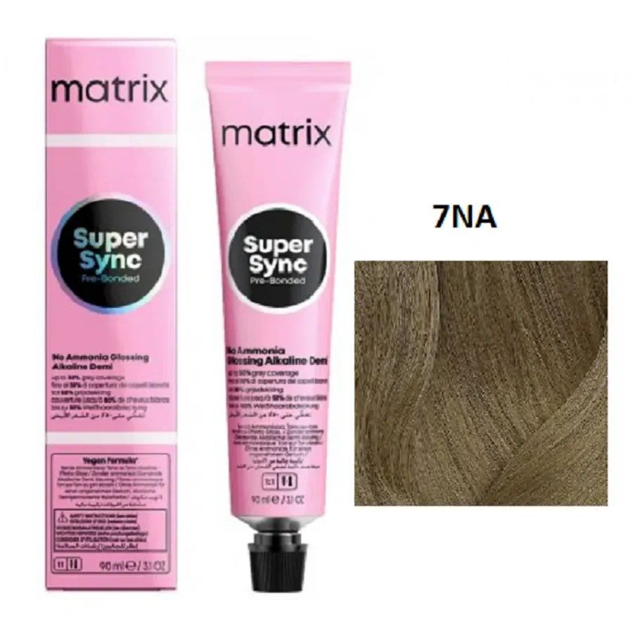 Крем краска MATRIX SoColor Super Sync Pre-Bonded 7NA, 90 мл #1