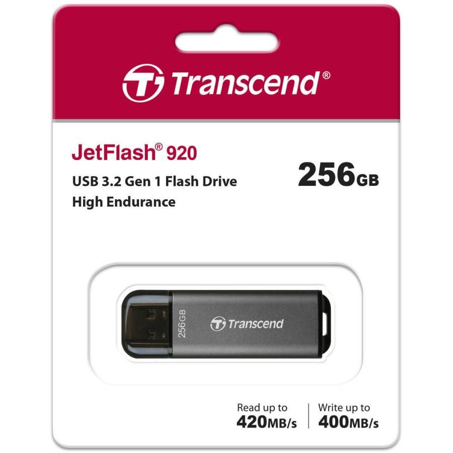 JetFlash 920 — это USB-накопитель от Transcend, который отличается высокой производительностью и долговечностью. Он имеет алюминиевый металлический корпус, который обеспечивает надёжную защиту данных. Скорость чтения до 420 МБ/с и скорость записи до 400 МБ/с делают этот накопитель идеальным выбором для тех, кто работает с большими объёмами данных. Вы сможете быстро переносить файлы, включая фильмы 4K и изображения с высоким разрешением. Если вам нужно ежедневно передавать большие объёмы графики или HD-видео, или использовать USB для приложений, требующих интенсивной записи, то JetFlash 920 от Transcend — это то, что вам нужно. Этот высоконадёжный накопитель гарантирует сохранность ваших важных данных. Алюминиевый корпус с пескоструйной обработкой не только прочный, но и гладкий. Высокая портативность не означает хрупкость, особенно в случае с JetFlash 920, чья прочная конструкция обеспечивает первоклассную защиту ваших данных. Программное обеспечение для управления данными Transcend Elite доступно для ОС Windows и macOS. Transcend Elite предлагает функции резервного копирования и восстановления, шифрования данных и облачного резервного копирования, помогая вам хранить важные файлы организованными, защищёнными и актуальными.Долговечный и высокопроизводительный USB-накопитель JetFlash 920 от Transcend, который нельзя назвать обычным. Обладая сенсационной скоростью чтения до 420 МБ/с и скоростью записи до 400 МБ/с, JetFlash 920 обеспечивает первоклассную производительность в элегантном и портативном дизайне. Его алюминиевый металлический корпус защитит ваши данные, где бы вы ни находились.