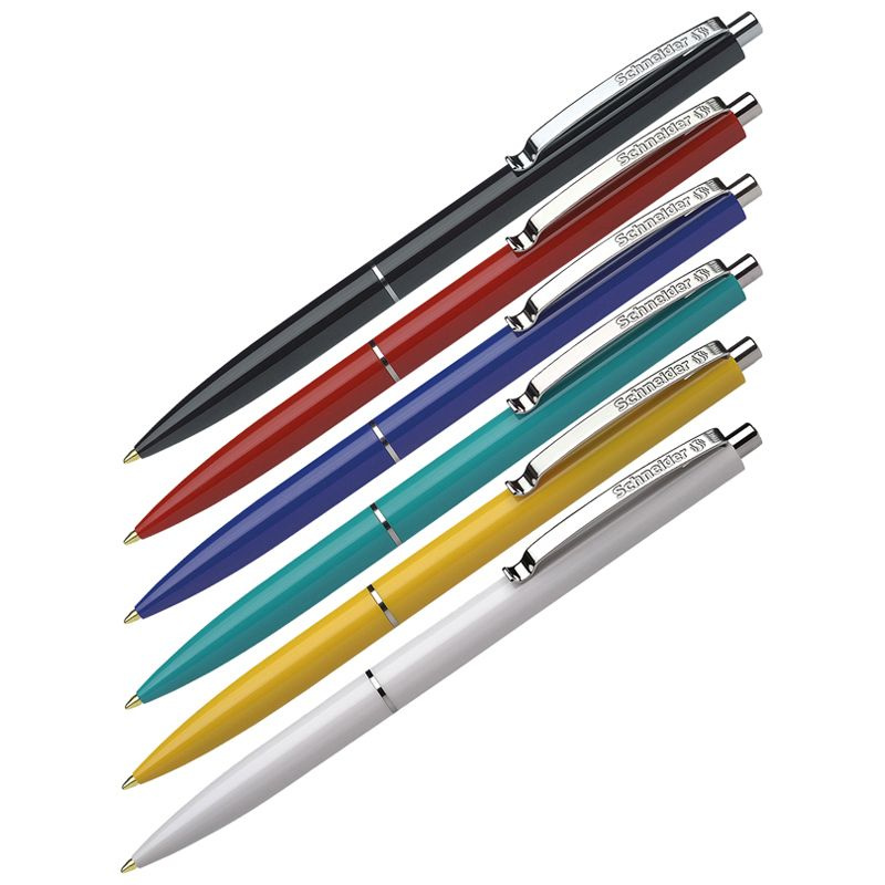 Ручка шариковая автоматическая Schneider K15 синяя, набор 6 штук  #1