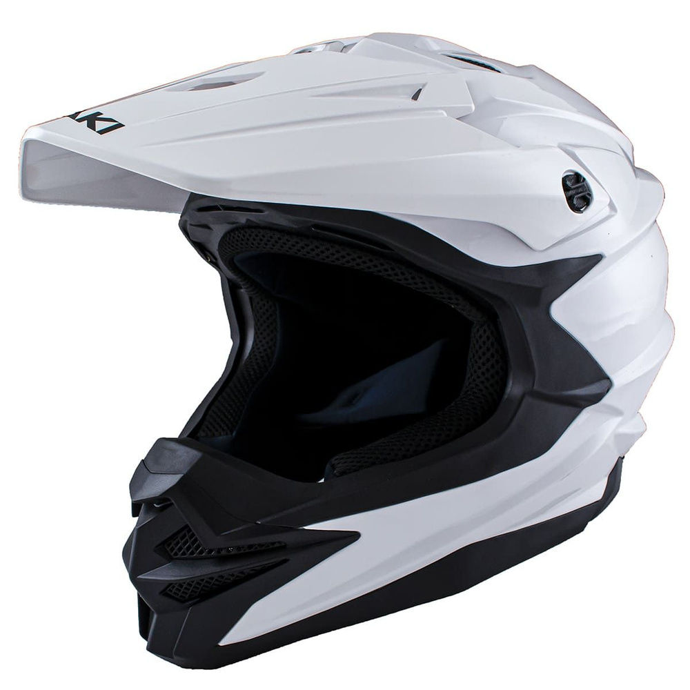 Шлем кроссовый ATAKI JK801A Solid, белый глянцевый, M #1