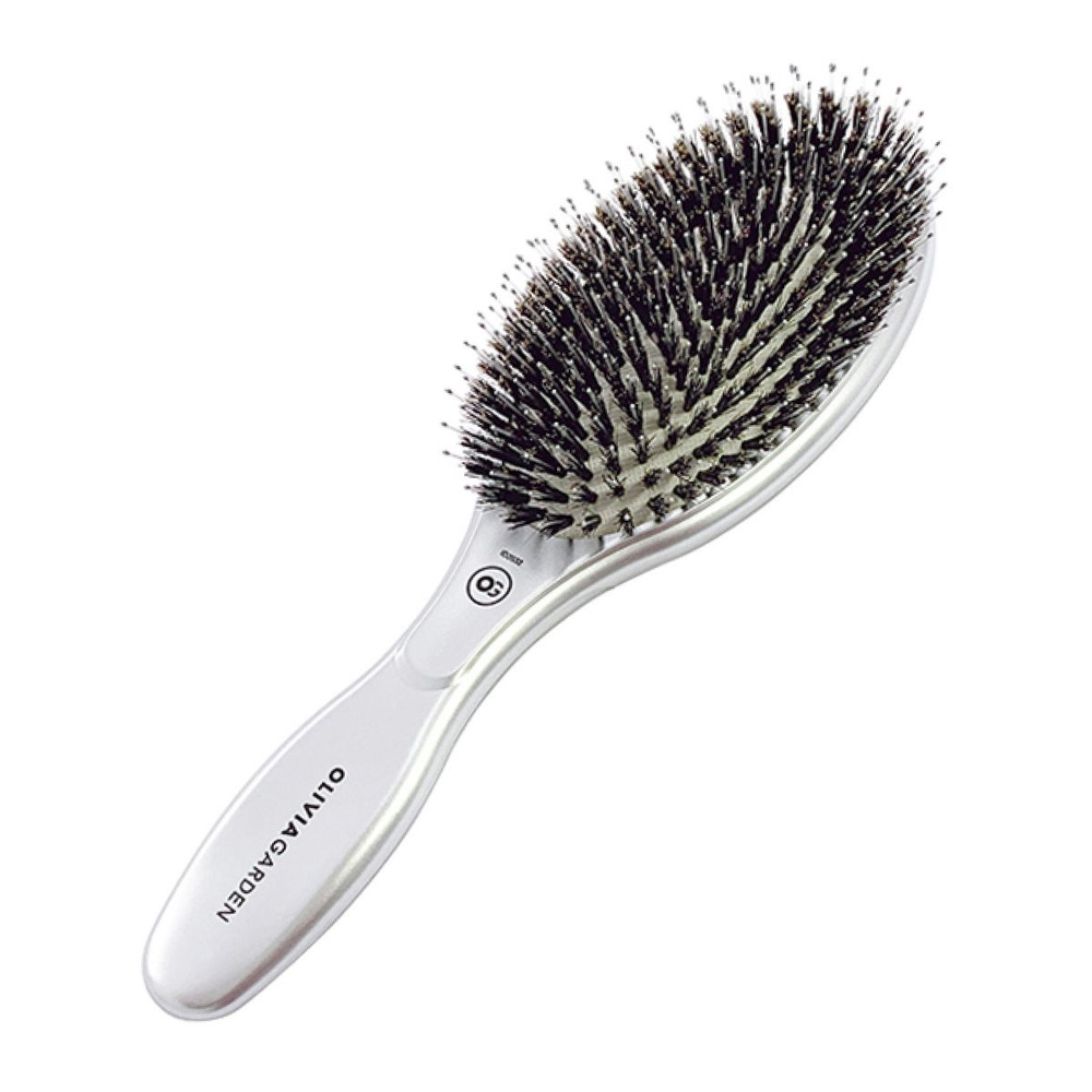 Щётка для волос Olivia Garden Expert Care Oval Boar Bristles с натуральной щетиной,серый цвет  #1