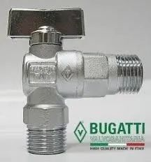 Кран шаровой Bugatti угловой 1/2"x1/2" наружная-наружная резьба  #1