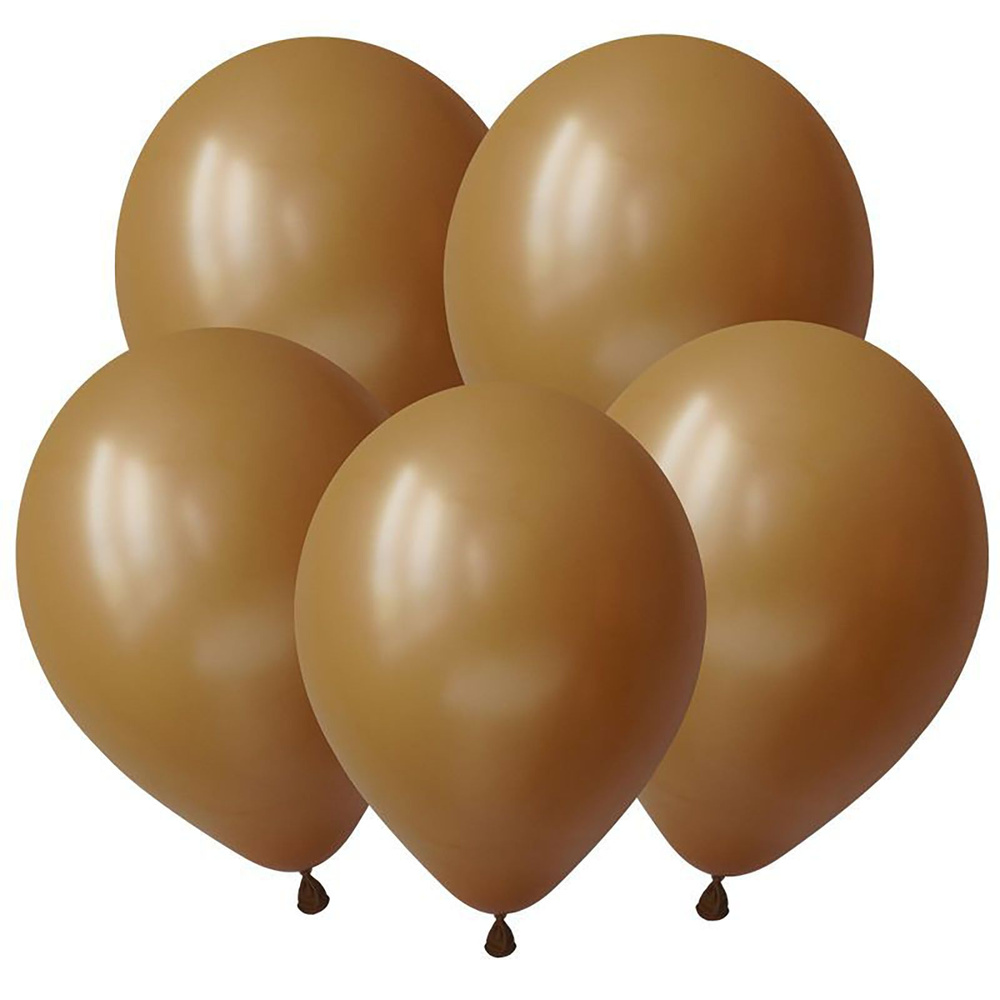 Воздушные шары 100 шт., 30 см / Мокка, Пастель / DECOBAL, Вьетнам  #1