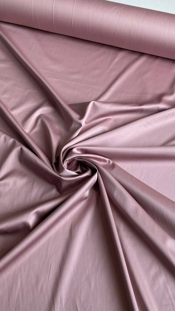 Простыня без резинки из премиального сатина плотность 300TC Pale Mauve 160x240  #1