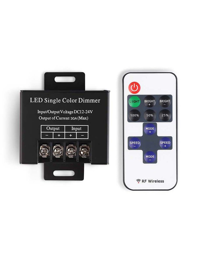 Контроллер диммер для одноцветных светодиодных лент с радио пультом 30A 12V 360W/ 24V 720W GS11051  #1