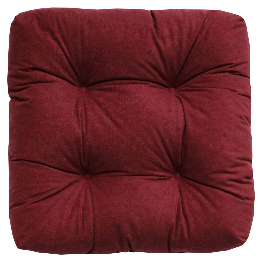 Подушка для сиденья МАТЕХ VELOURS LINE 40х40 см. Цвет бордовый, арт. 37-170  #1