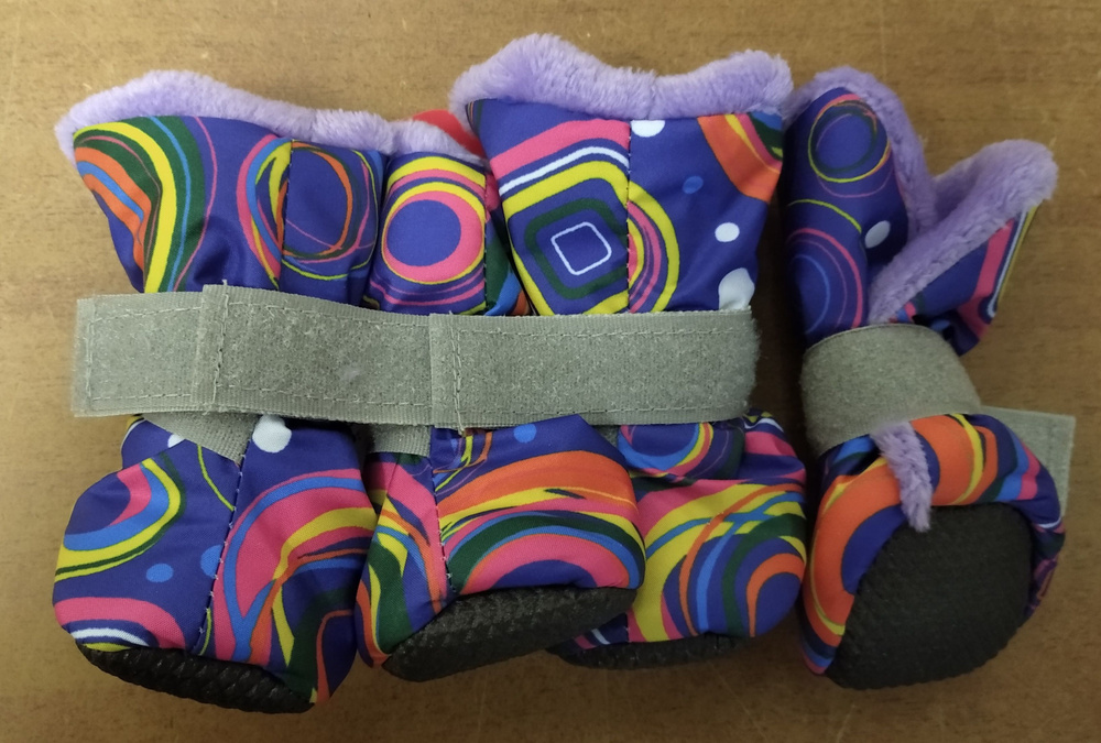 Ботиночки на меху для собак OSSO Fashion, подошва ЭВА, размер M (5,5 x 4,5 x 8 см), цвет разноцветные; #1