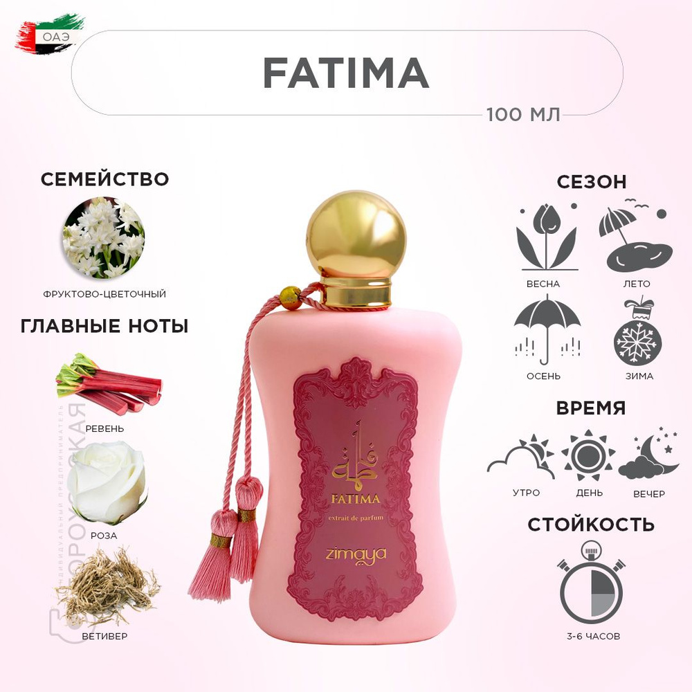 ZIMAYA FATIMA (PINK) Духи, 100 мл #1