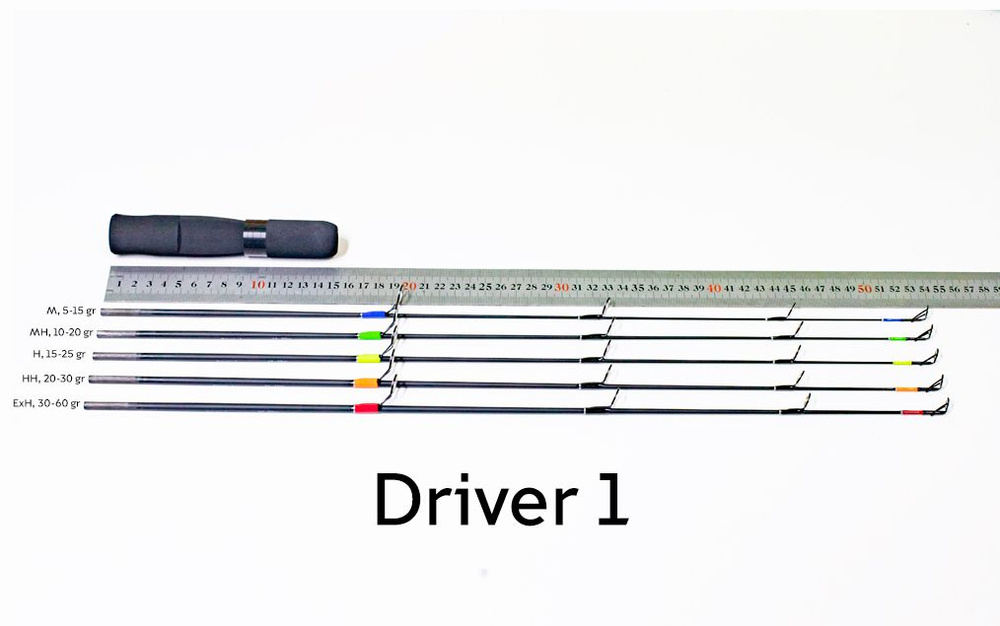 Зимняя удочка Driver-1 со сменными хлыстиками Fish Season (ручка + 5 разных хлыста)  #1