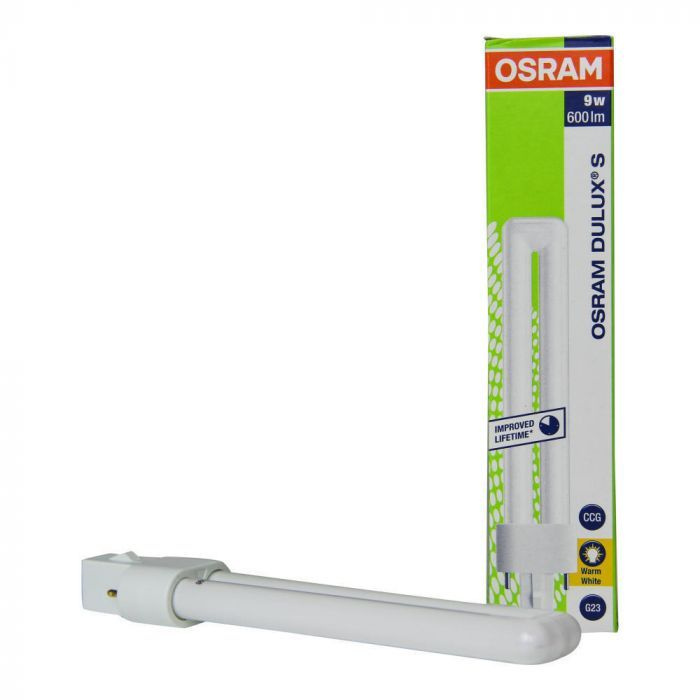 OSRAM Лампа специальная 1, Теплый белый свет, G23, 9 Вт, Люминесцентная (энергосберегающая), 1 шт.  #1