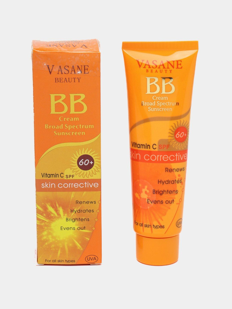 Солнцезащитный крем VASANE BB cream с витамином С spf 60+, осветляет тон кожи, 80 мг  #1