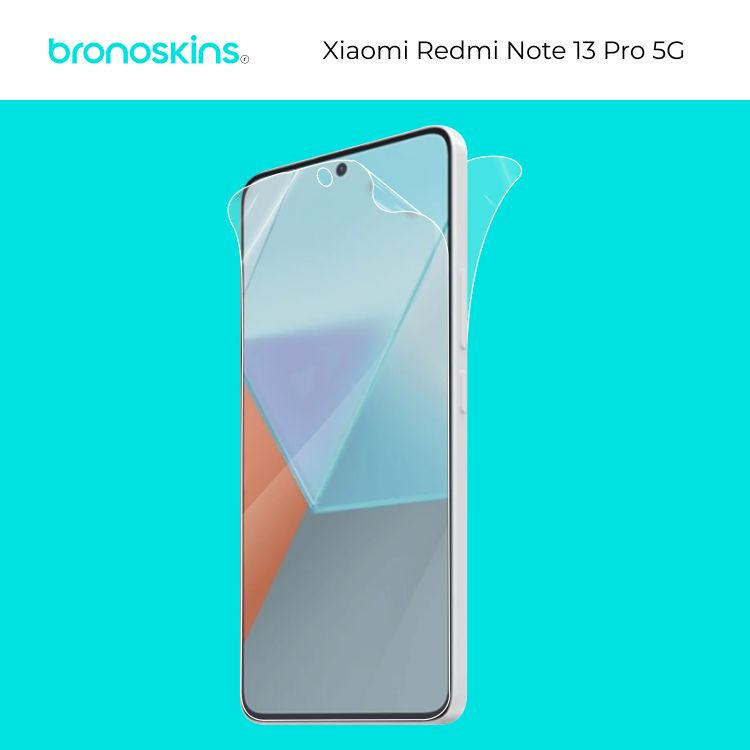 Защитная бронированная пленка на экран и заднюю панель Xiaomi Redmi Note 13 Pro 5G (Глянцевая)  #1