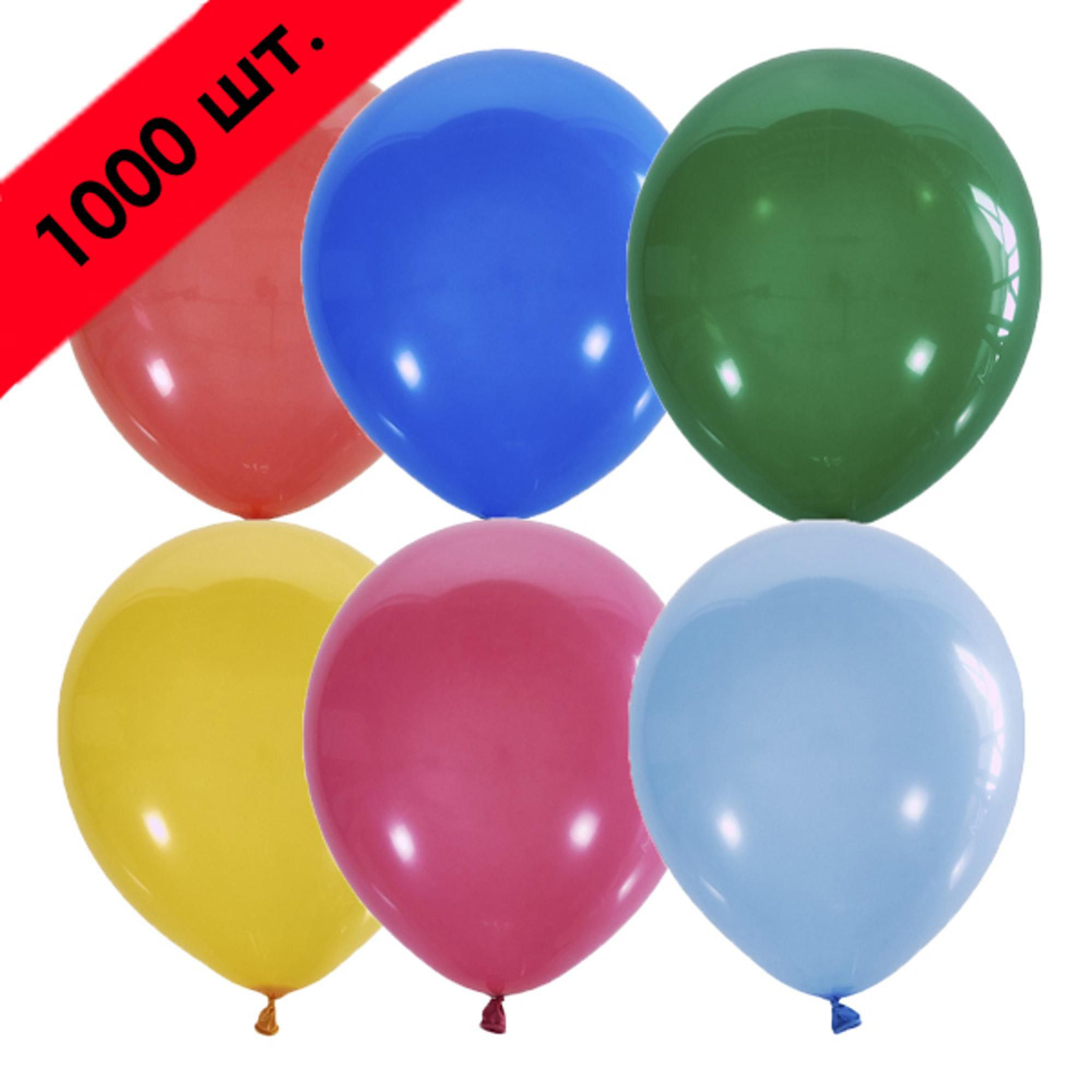 Воздушные шар 12"/30см Пастель+Декоратор ассорти 1000шт #1