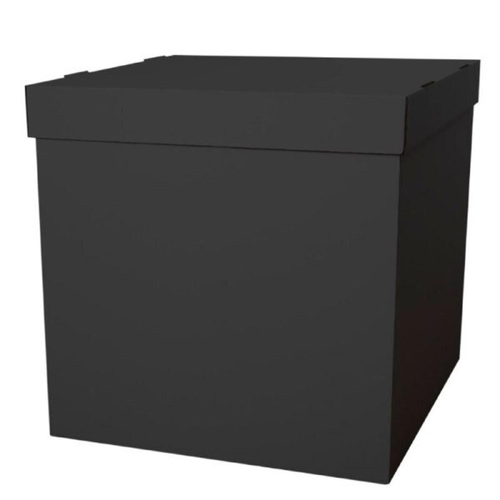 Коробка для воздушных шаров Черная 60 х 60 х 60 см #1