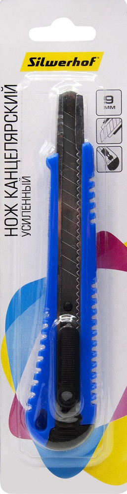 Нож канцелярский, ширина лезвия 9 мм., цвет в ассортименте (1399409)  #1