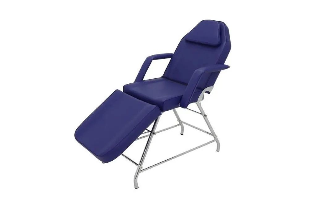 Кушетка косметологическая Мед-Мос FIX-1B синий, кресло косметологическое  #1