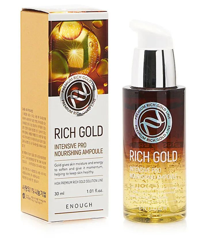 ENOUGH Интенсивная питательная сыворотка для лица с золотом Rich Gold Intensive Pro Nourishing Ampoule #1