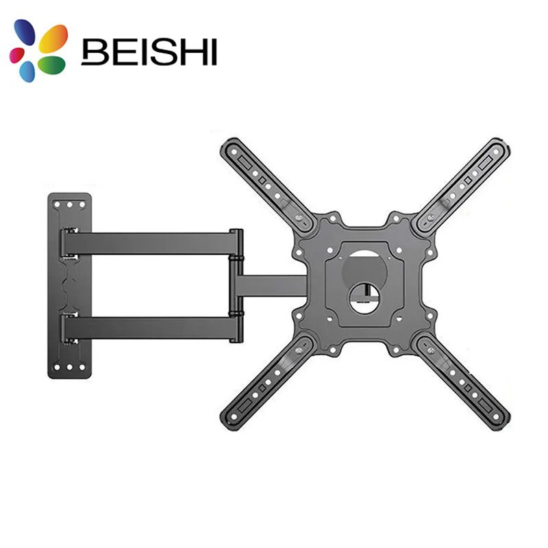 Кронштейн для телевизора на стену выдвижной, наклонно поворотный черный диагональ 26-55 дюймов, крепление #1