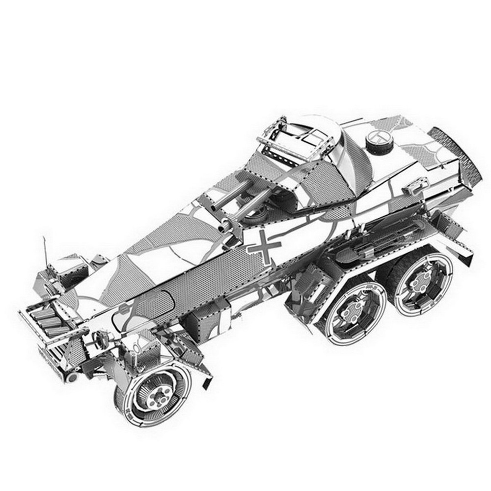 Металлический конструктор / 3D конструктор / Сборная модель 3D Metal Model 6-Wheeled Heavy Armored Car #1