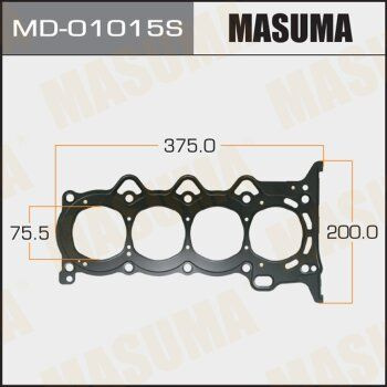 Прокладка головки блока "Masuma" MD-01015S 1NZ-FE #1