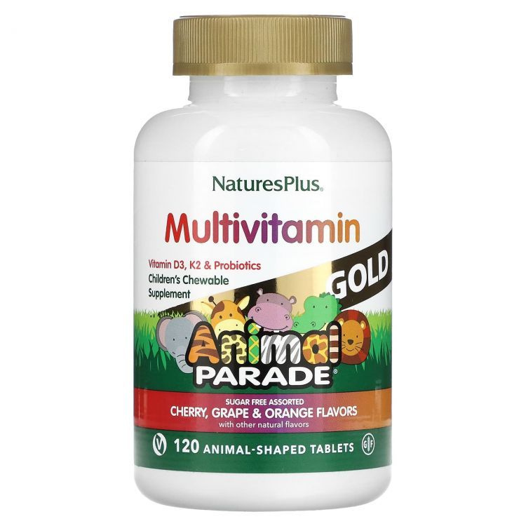 Nature's Plus, Source of Life, Animal Parade Gold, жевательные мультивитамины с микроэлементами для детей, #1