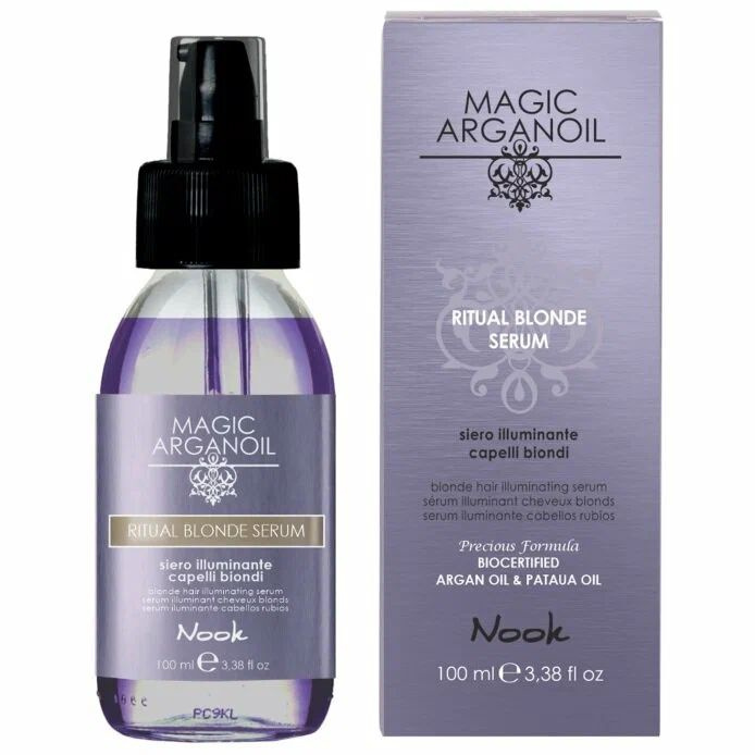 Nook Magic arganoil Blond Hair Illuminating Serum - Несмываемая бессульфатная увлажняющая сыворотка"Сияющий #1