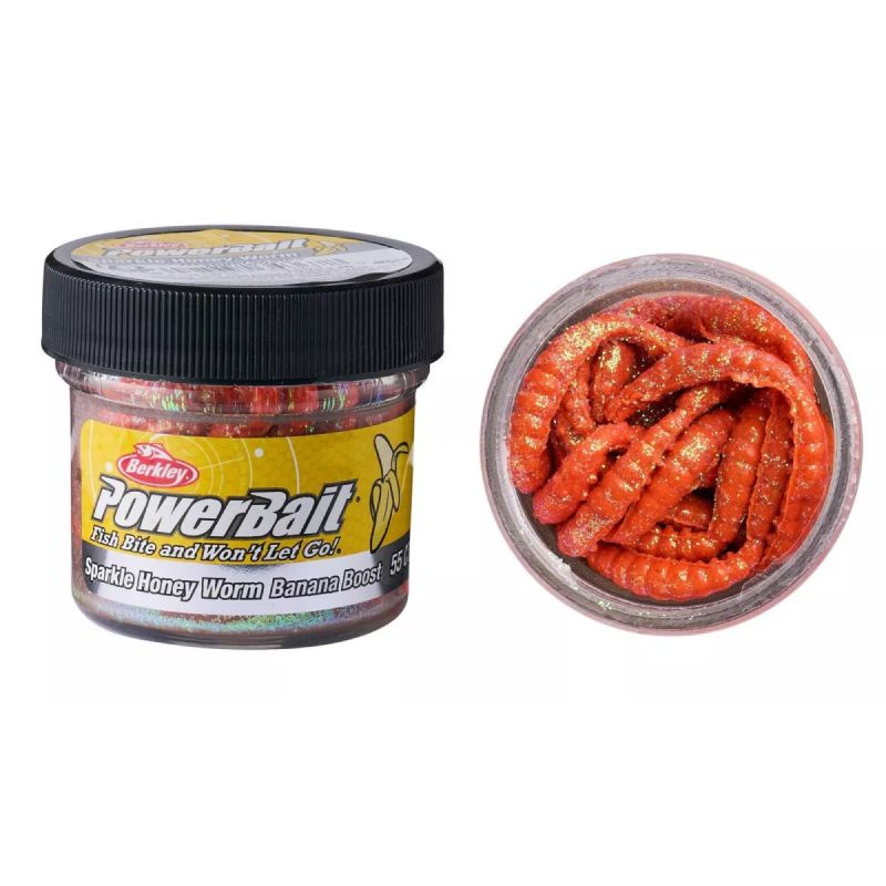 Приманка Berkley PowerBait Honey Worm 2.5 cm Orange Scales #1