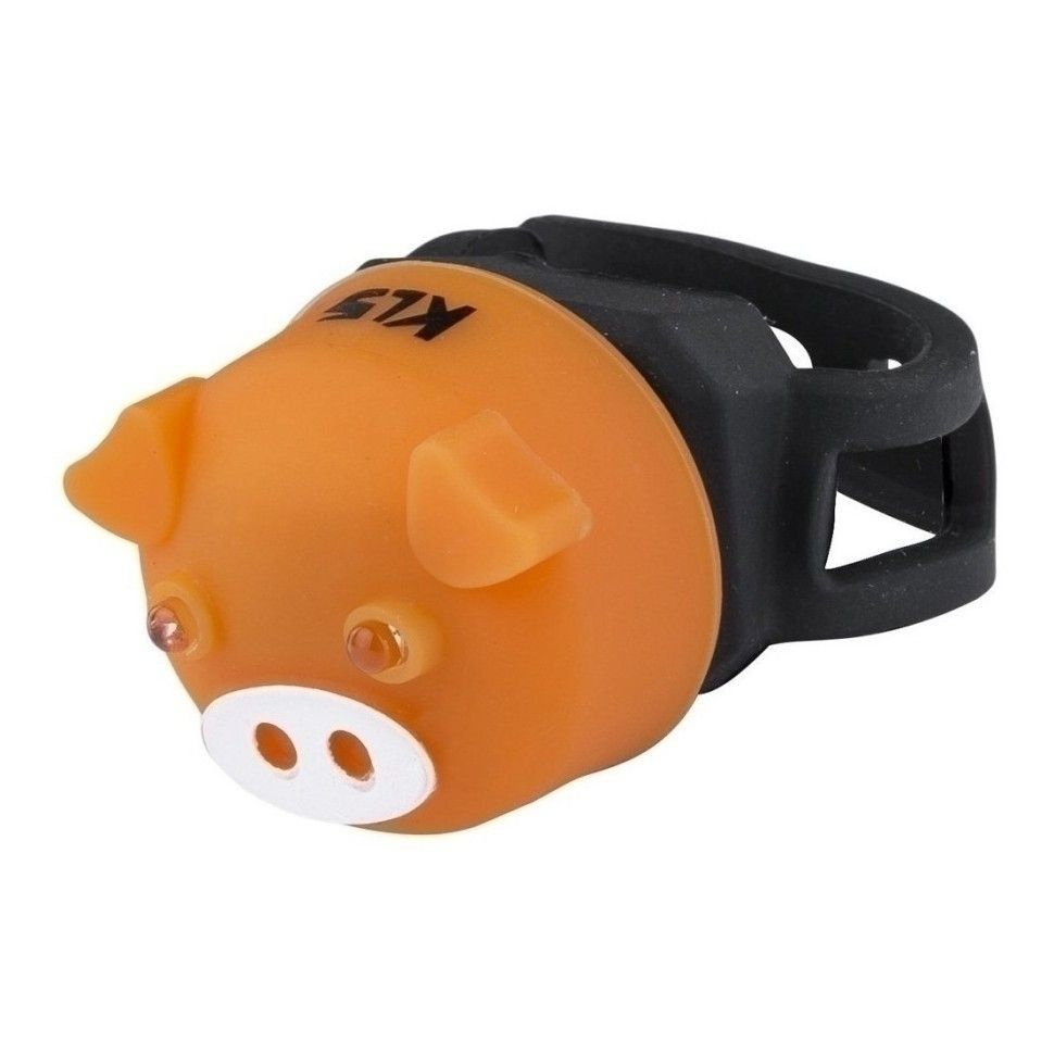 Фонарик задний KLS PIGGY, 2 x LED, 2 режима, 2хCR2032, оранжевый #1