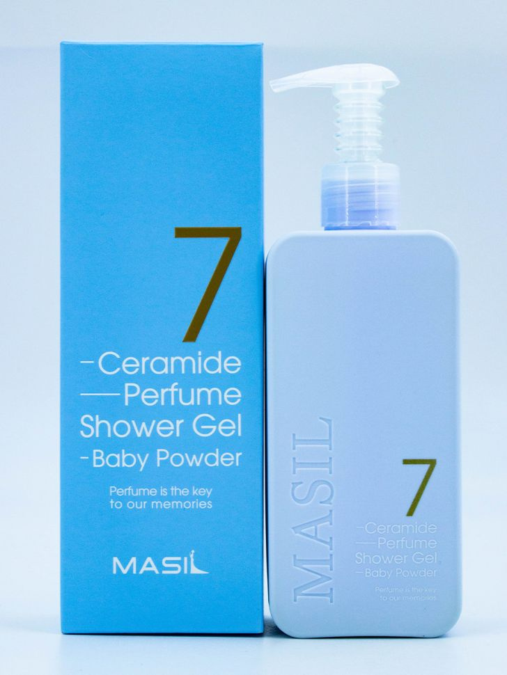 Masil Гель для душа 7 ceramide perfume shower gel (baby powder) аромат детской присыпки, 300 мл  #1
