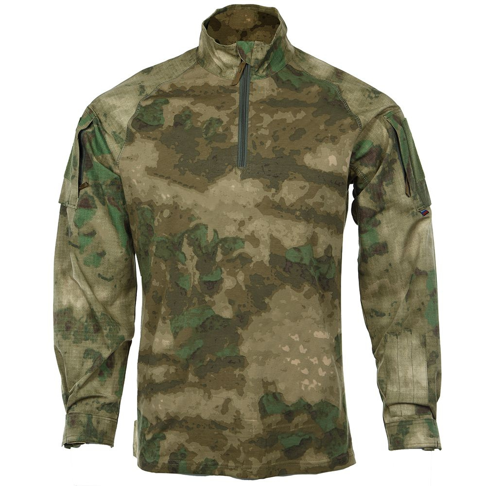 Тактическая рубашка (боевая рубаха) в камуфляже Спецназа ВНГ Росгвардии зеленый Мох. Ткань хлопок (хб), #1