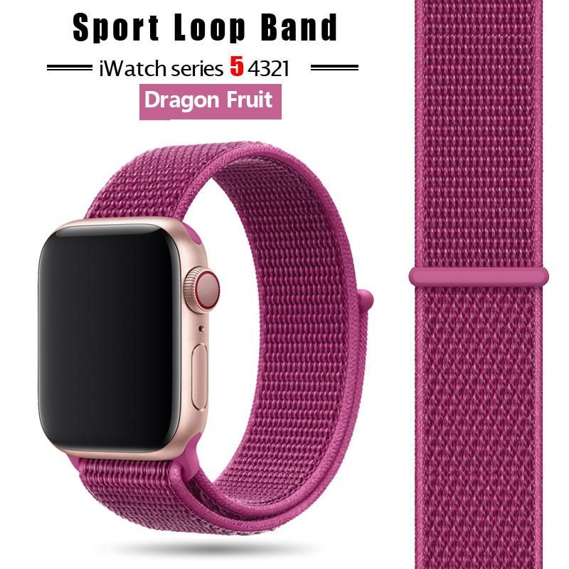 Нейлоновый ремешок для Apple Watch 38 / 40 / 41 mm Sport Loop Dark Pink #1