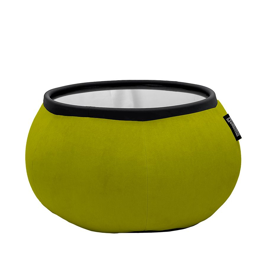 Бескаркасный столик пуф aLounge - Versa Table - Lime Citrus (велюр, салатовый) - современная лаунж мебель #1