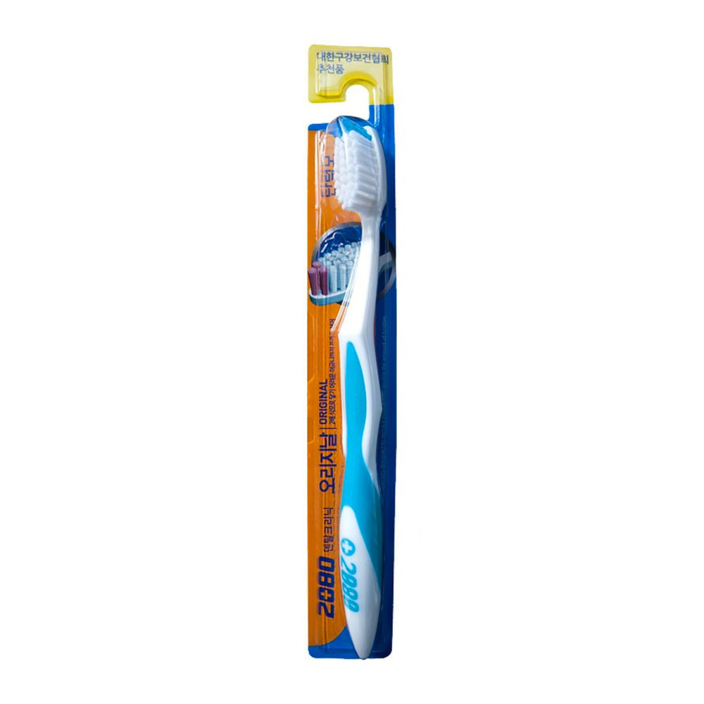 Зубная щетка средней жесткости KERASYS Dental Clinic 2080 Original Toothbrush, голубой  #1