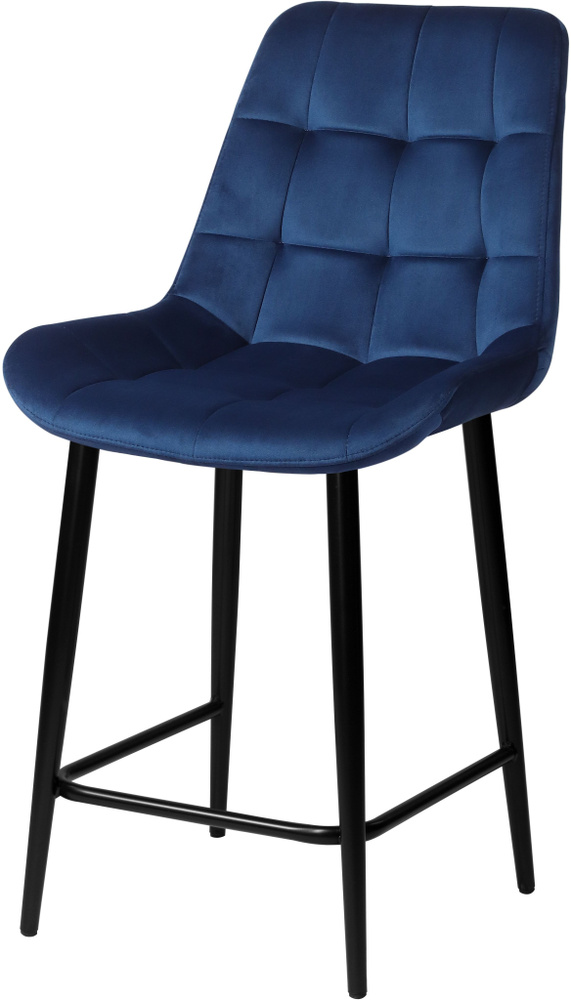 Комплект полубарных стульев Эйден 65 см синий / черный, 2 шт.  #1