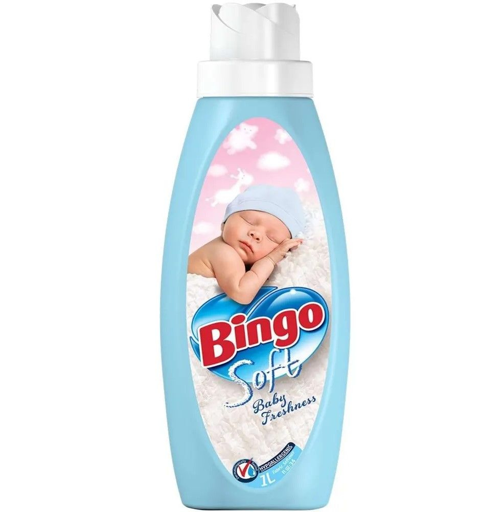 Кондиционер ополаскиватель для белья BINGO Soft Baby Freshness 1л. #1