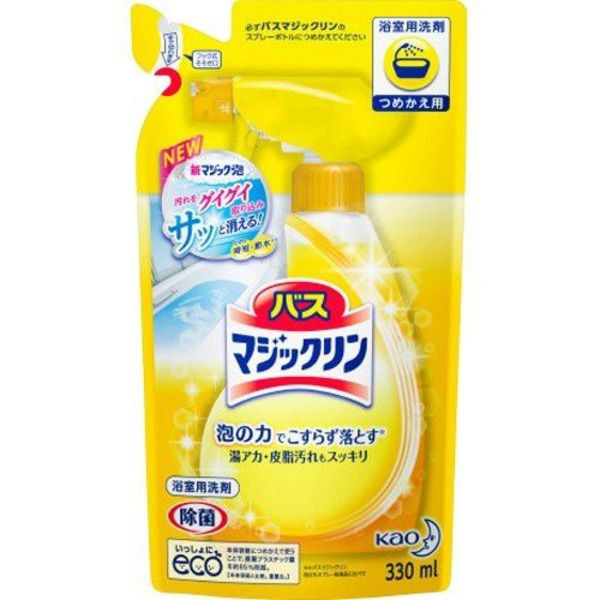 KAO Bath Magiclean Foaming Spray Чистящее средство для ванной комнаты, с ароматом лимона, сменная упаковка, #1