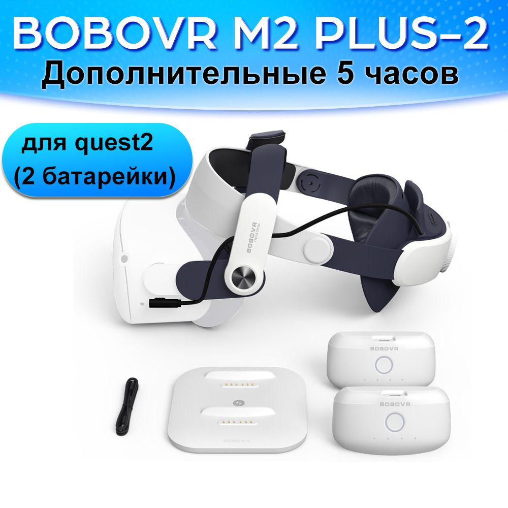 Регулируемый ремешок BOBOVR M2 PLUS аксессуар для шлема Oculus Quest 2 с 2 аккумулятором  #1