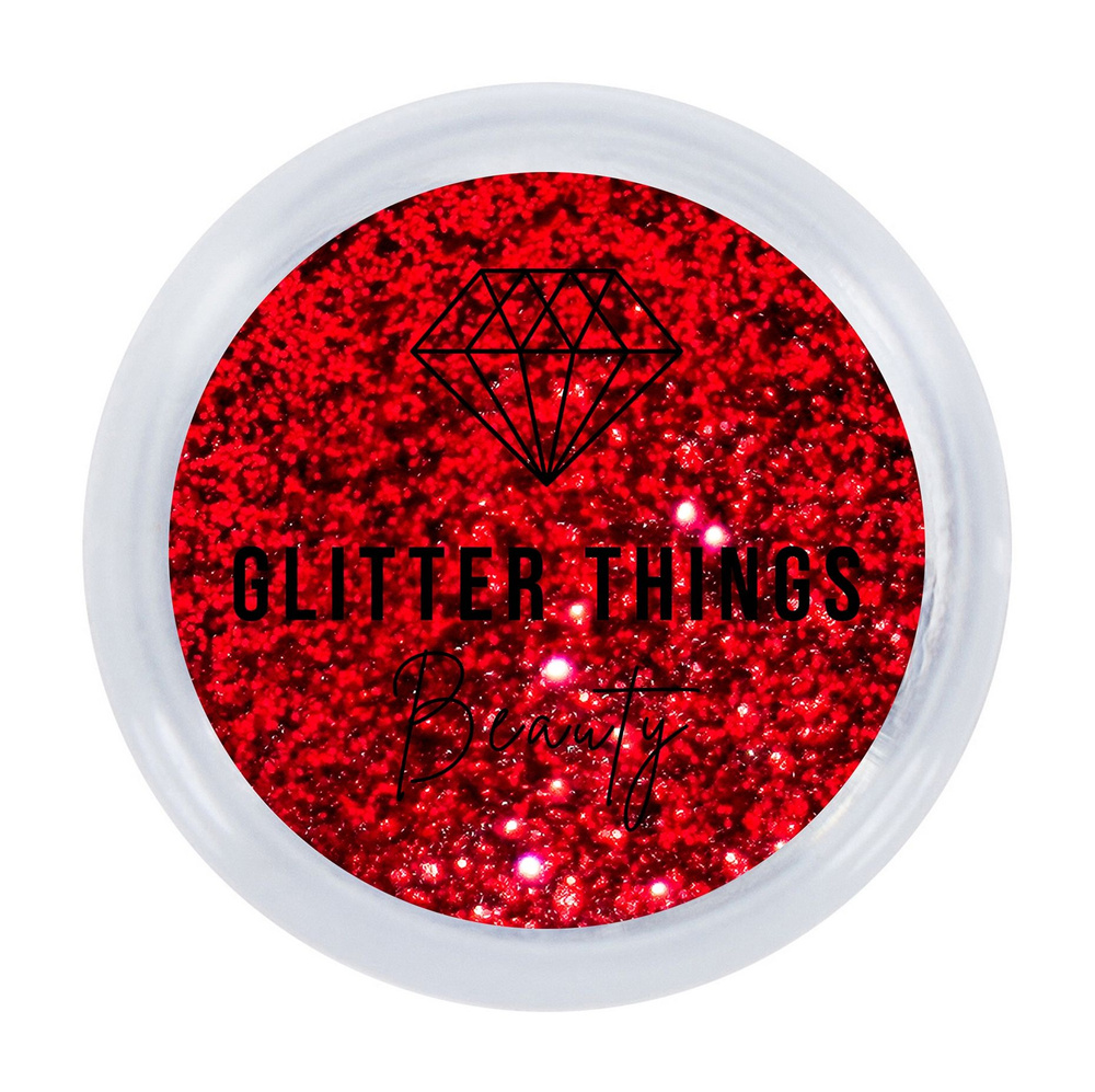 Glitter Things Гель-блестки Красный поцелуй #1