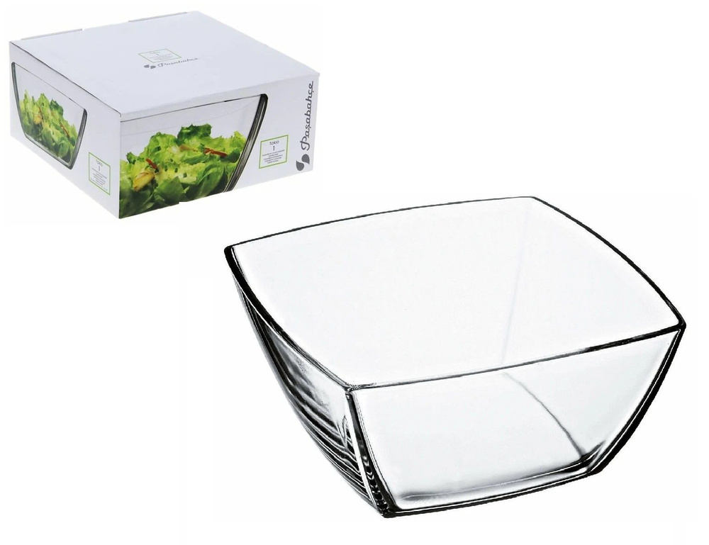Tokio салатник квадратный 24х24см, стекло #1